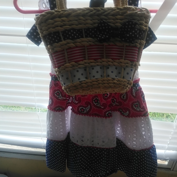 Nanette baby red white and blue dress and purse - Picture 4 of 7